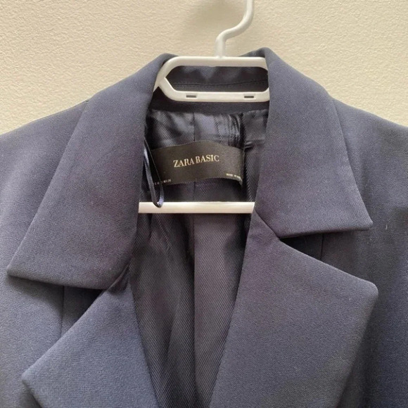 ZARA - Sleeveless Heavy Dark Blue Waistcoat - Picture 6 of 6